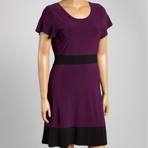 Star Vixen plum & black A line dress size 3X